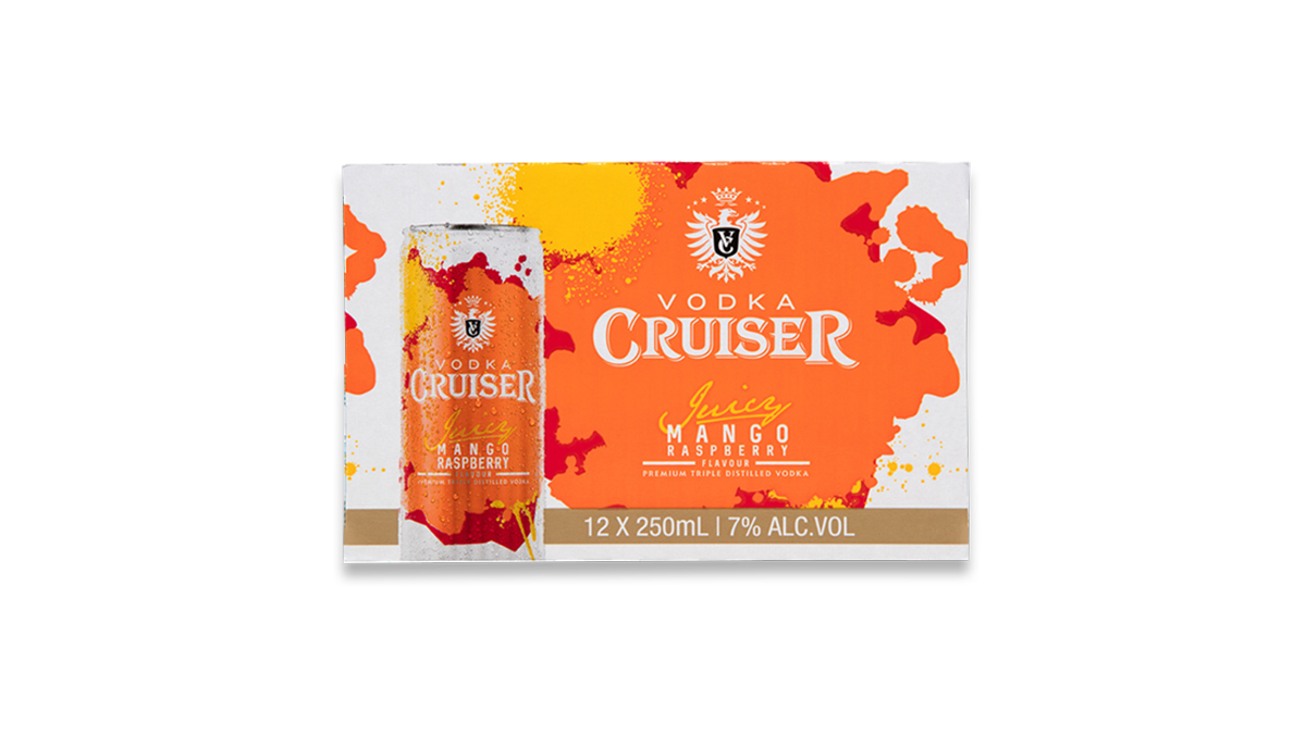 Vodka Cruiser Mango Raspberry Cans 12x250ml | 7.0% ABV