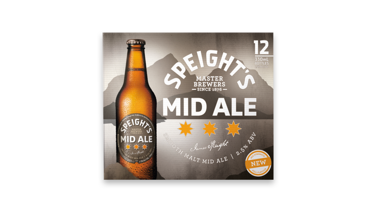 Speights Mid Ale Bottles 12x330ml | 2.5% ABV