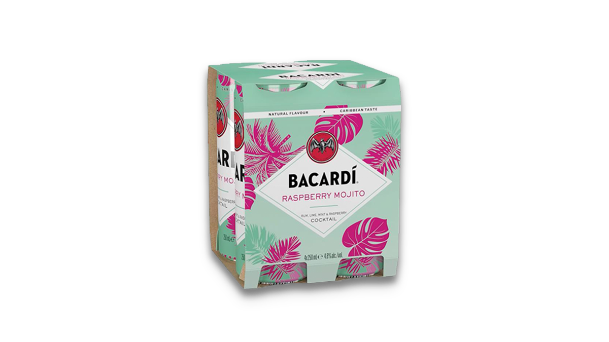 Bacardi Raspberry Mojito 4x250ml | 4.8% ABV