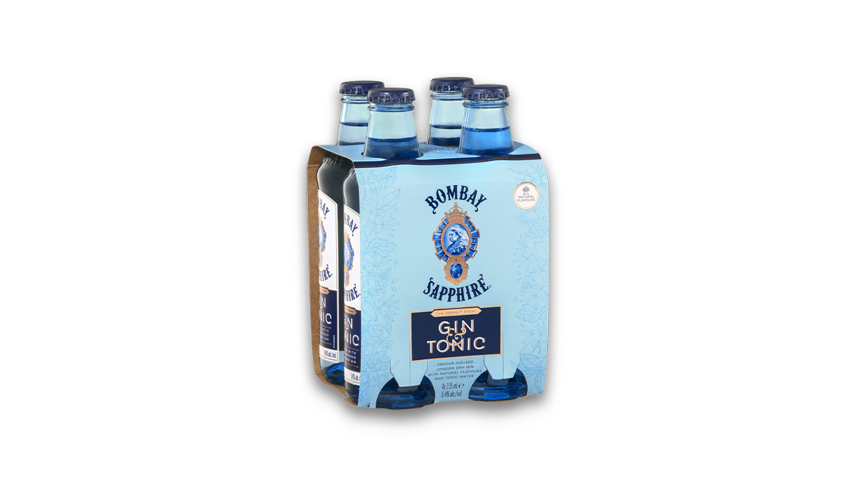 Bombay Sapphire Gin & Tonic 4x275ml | 5.9% ABV