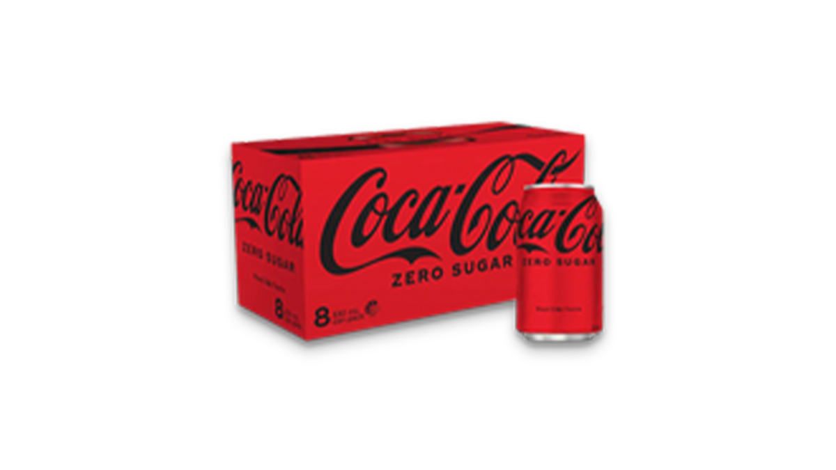 Coca Cola Zero Sugar Soft Drink 8x330ml