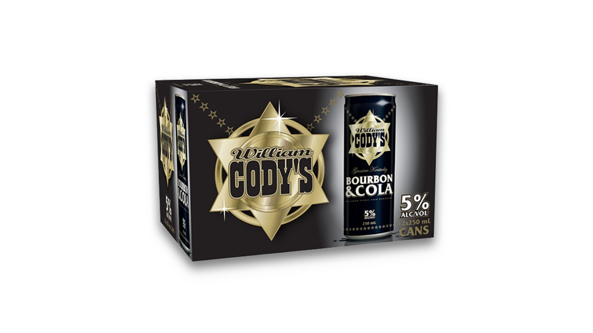 Cody's Bourbon Cola Cans 12x250ml | 4.8% ABV