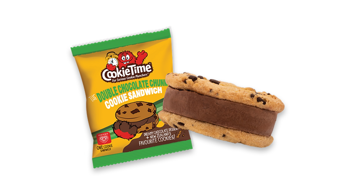 Cookie Time Double Chocolate Sandwich Frozen Dessert Single