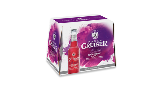 Vodka Cruiser Blackcurrant & Apple Bottles 12x275ml | 4.8% ABV