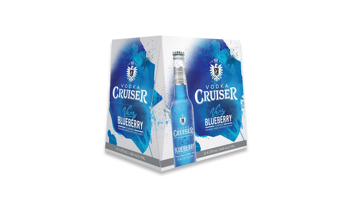 Vodka Cruiser Blueberry Bottles 12x275ml | 4.8% ABV