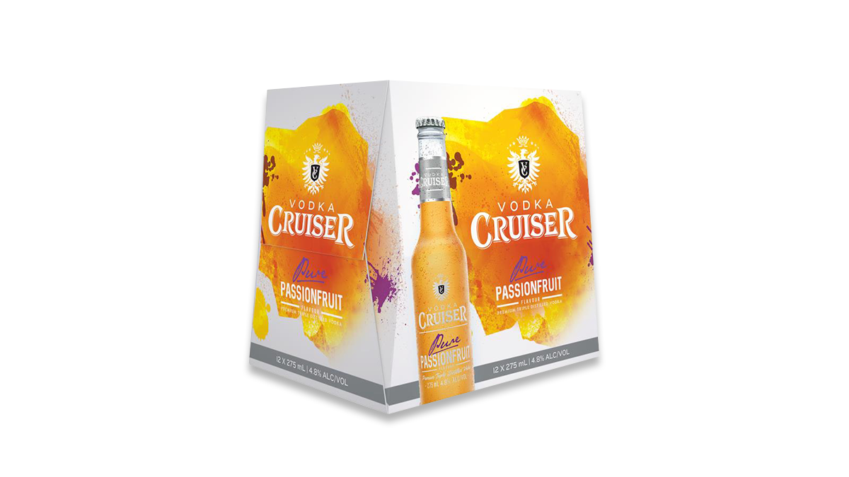 Vodka Cruiser Passionfruit Bottles 12x275ml | 4.8% ABV