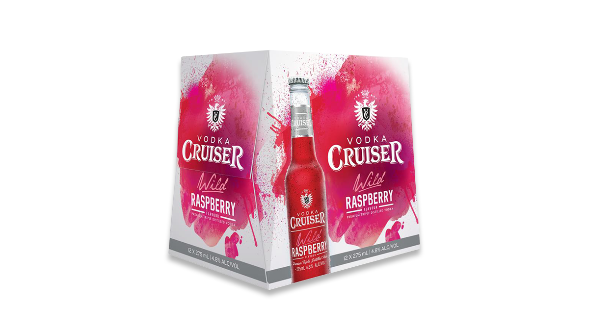 Vodka Cruiser Raspberry Bottles 12x275ml | 4.8% ABV