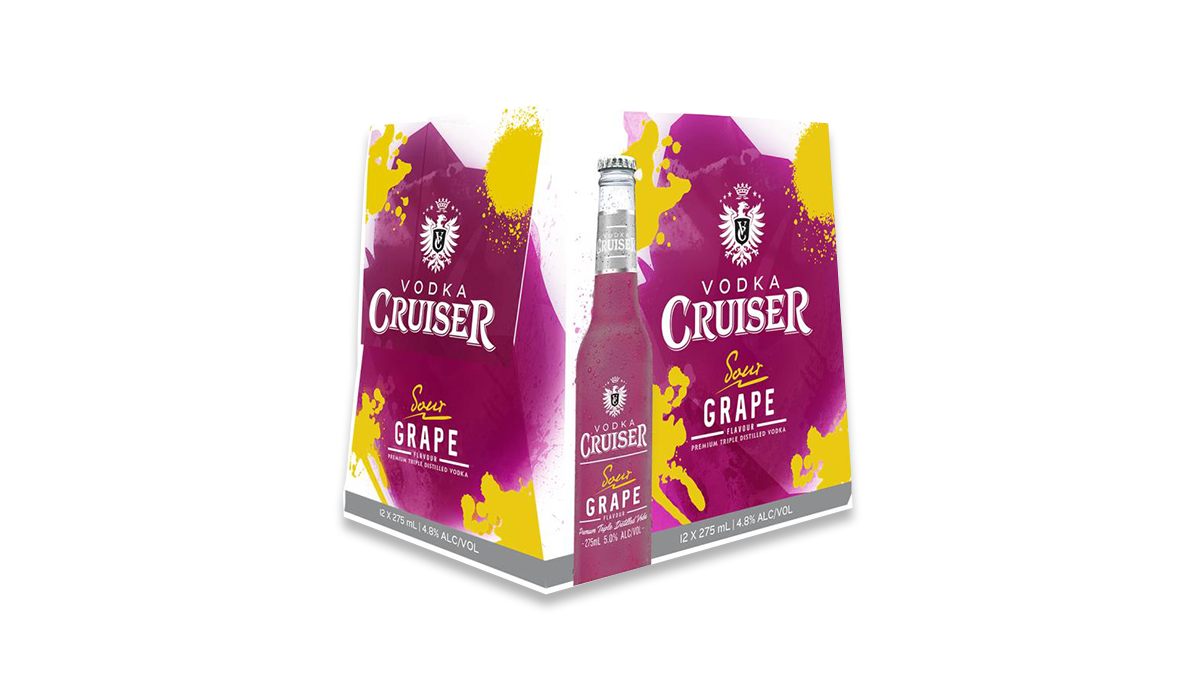 Vodka Cruiser Sour Grape Bottles 12x275ml | 4.8% ABV