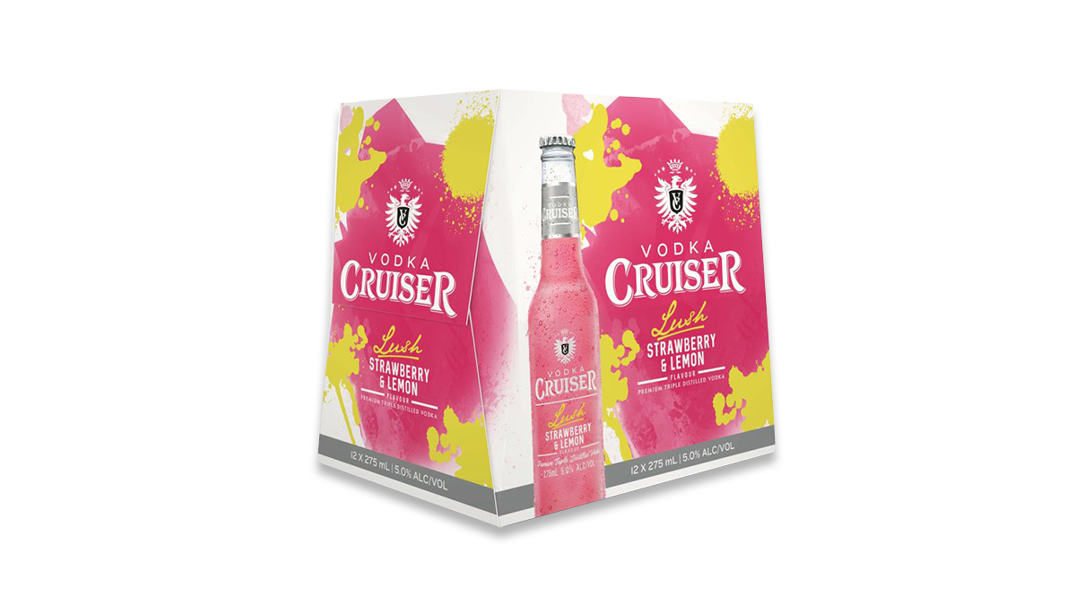 Vodka Cruiser Strawberry & Lemon Bottles 12x275ml | 4.8% ABV