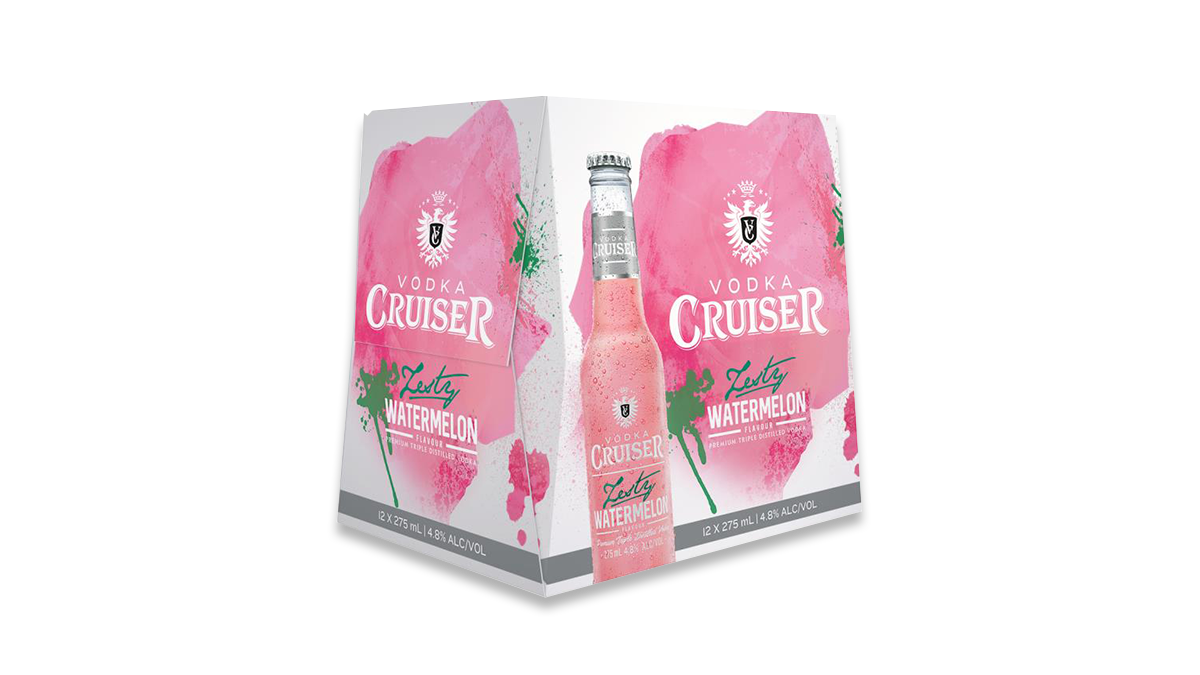 Vodka Cruiser Zesty Watermelon Bottles 12x275ml | 4.8% ABV