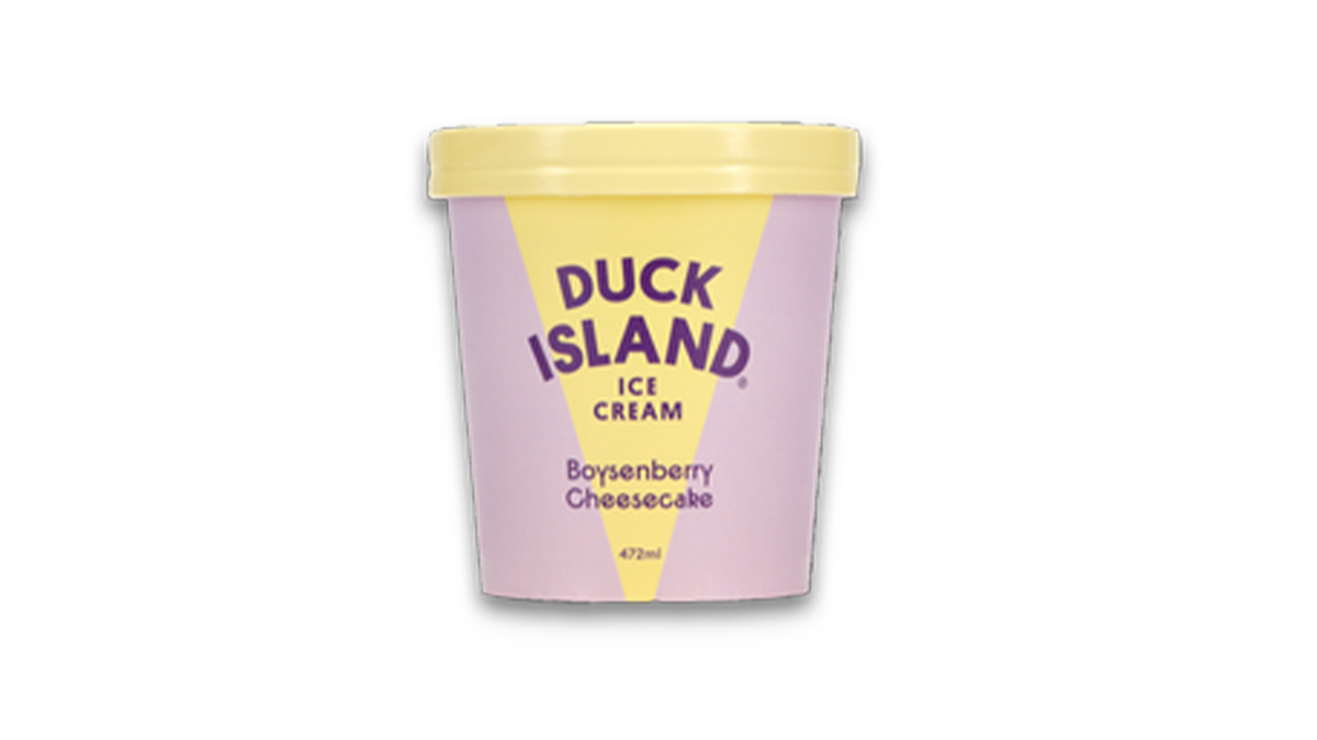 Duck Island Boysenberry Cheesecake Ice Cream 472ml