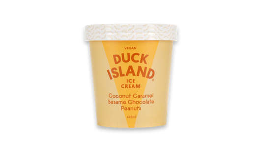 Duck Island Coconut Caramel Sesame Chocolate Peanut Vegan Ice Cream 472ml