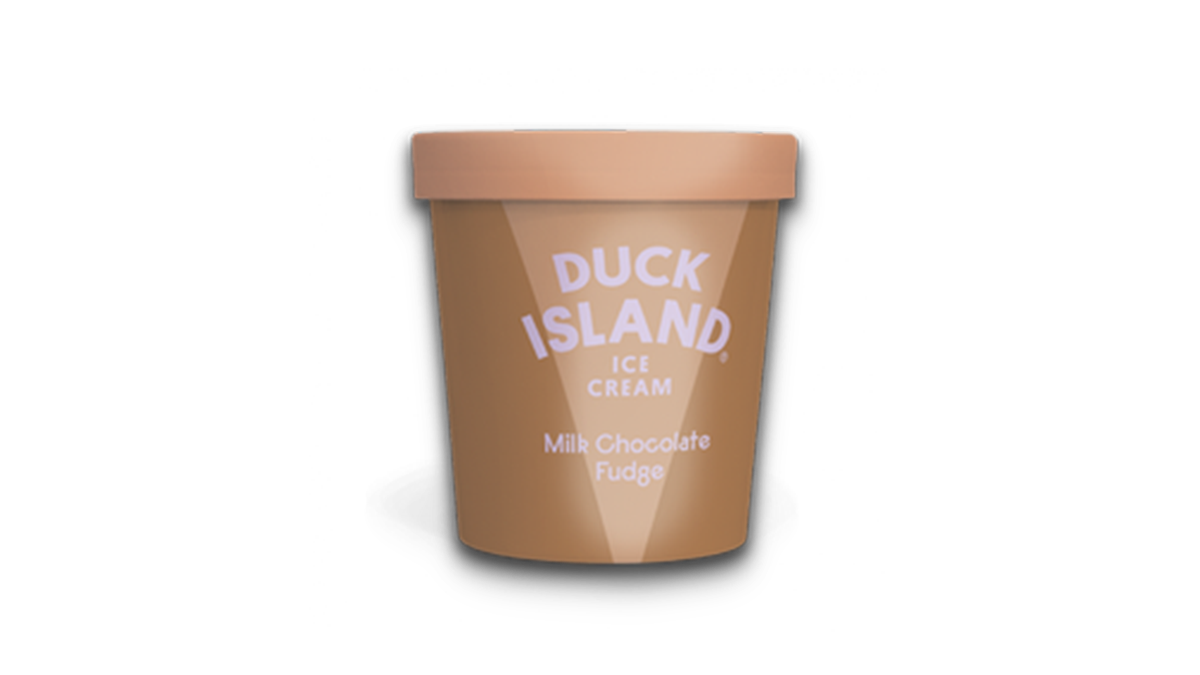 Duck Island Milk Chocolate Fudge Ice Cream 472ml