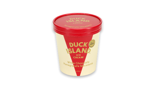 Duck Island White Chocolate Pomegranate Macadamia Ice Cream 472ml