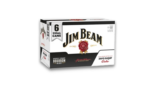 Jim Beam Bourbon & Zero Sugar Cola Cans 6x330ml | 4.8% ABV