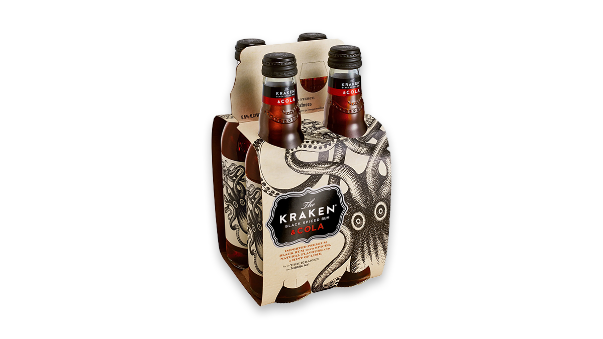 Kraken Black Spiced Rum & Cola 4x330ml | 5.5% ABV