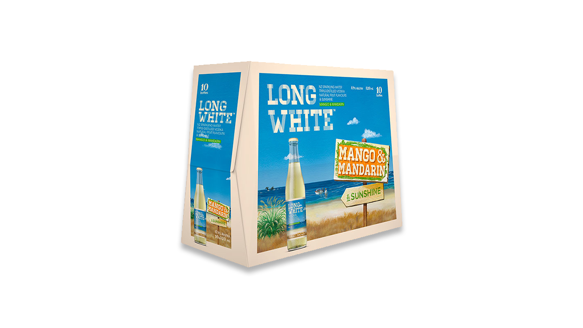 Long White Mango & Mandarin Bottles 10x320ml | 4.8% ABV