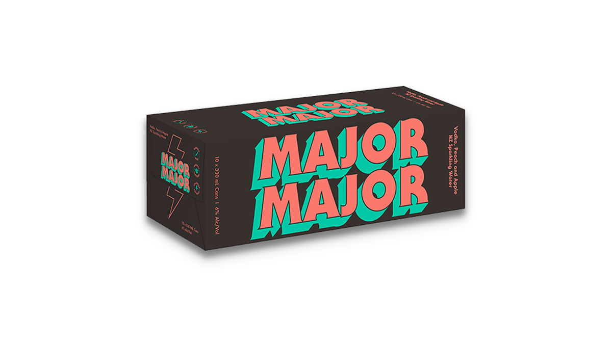 Major Major Vodka Peach & Apple Cans 10x330ml | 6.0% ABV