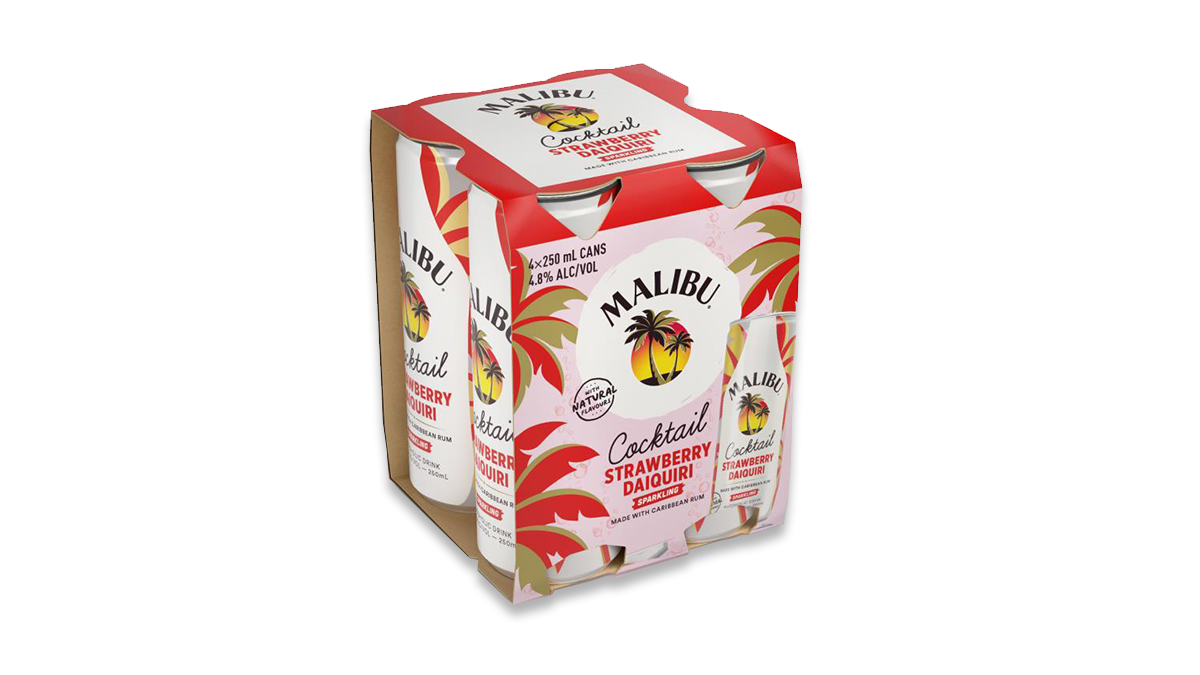 Malibu Strawberry Diaquiri Cans 4x250ml | 7.0% ABV