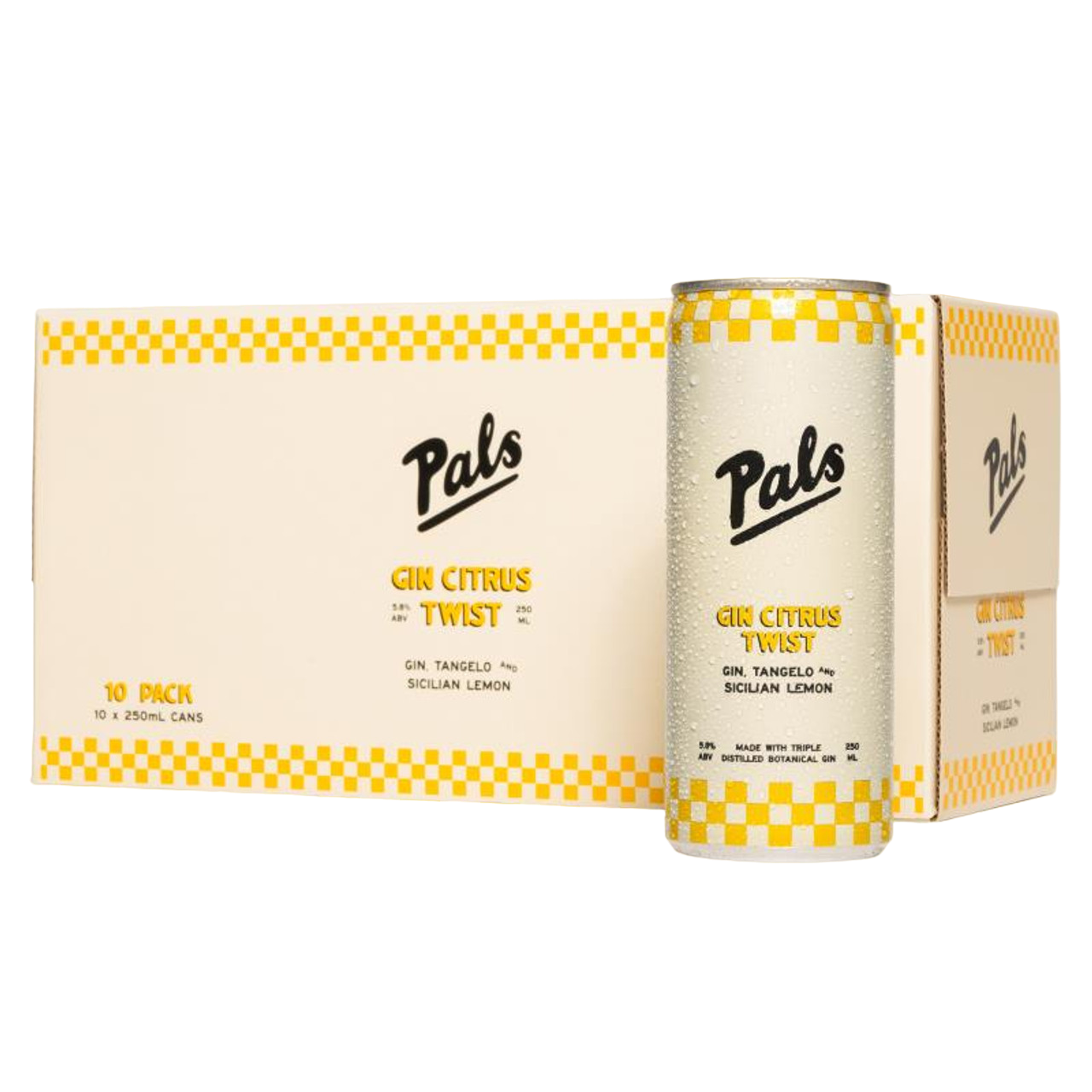 Pals Gin Citrus Twist Cans 10 x 250ml | 5.8% ABV