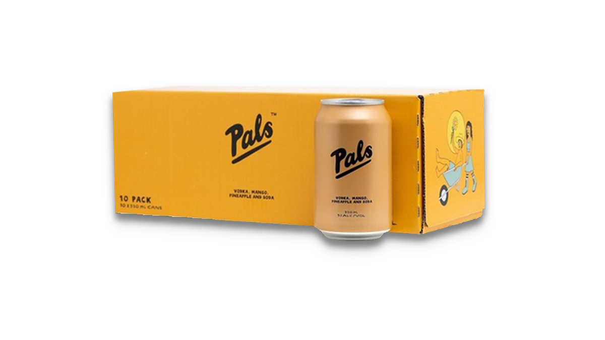 Pals Vodka, Mango & Pineapple Soda 10x330ml | 5.0% ABV