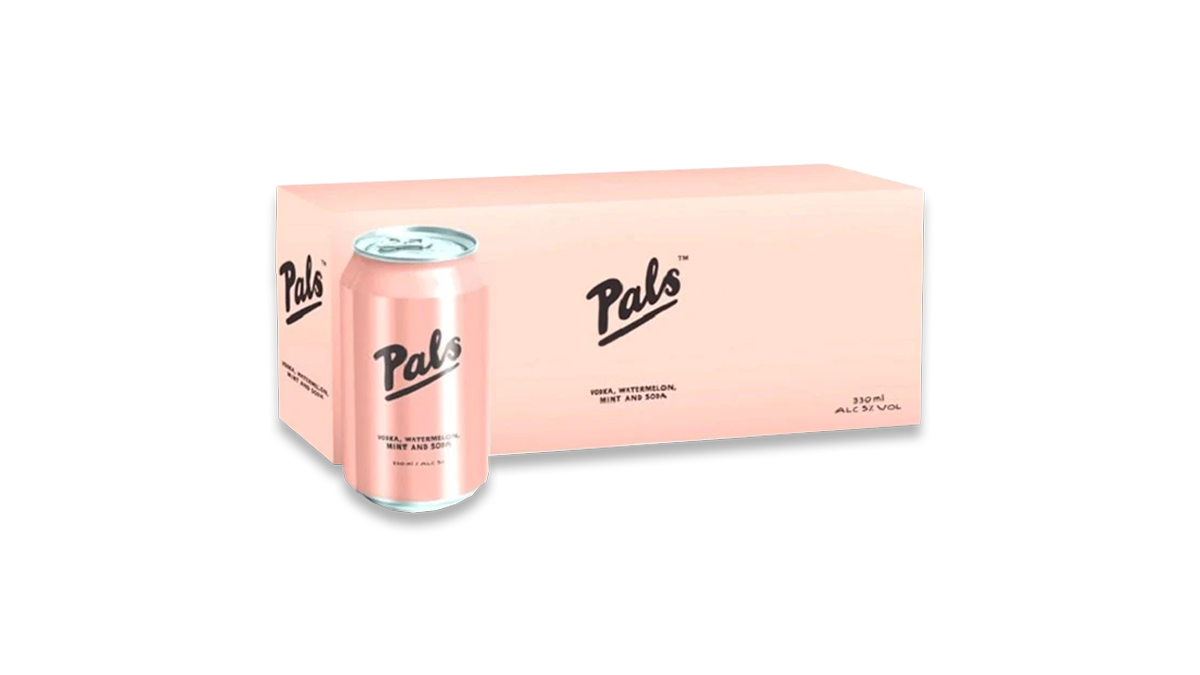 Pals Vodka, Watermelon, Mint & Soda 10x330ml | 5.0% ABV