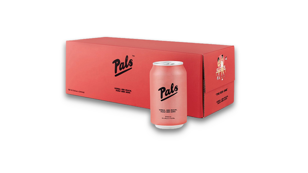 Pals Vodka, Yuzu & Peach Soda 10x330ml | 5.0% ABV