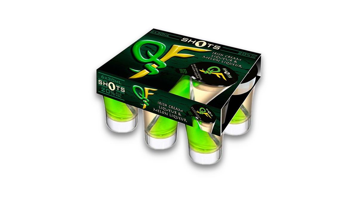 Shots QF Irish Cream & Melon Liqueur 6x30ml | 13.9% ABV