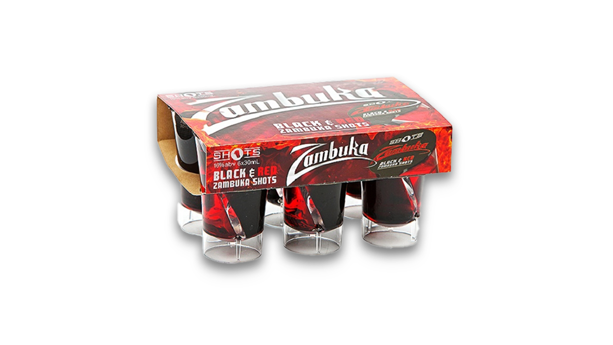 Shots Zambuka Black & Red 6x30ml | 38.0% ABV