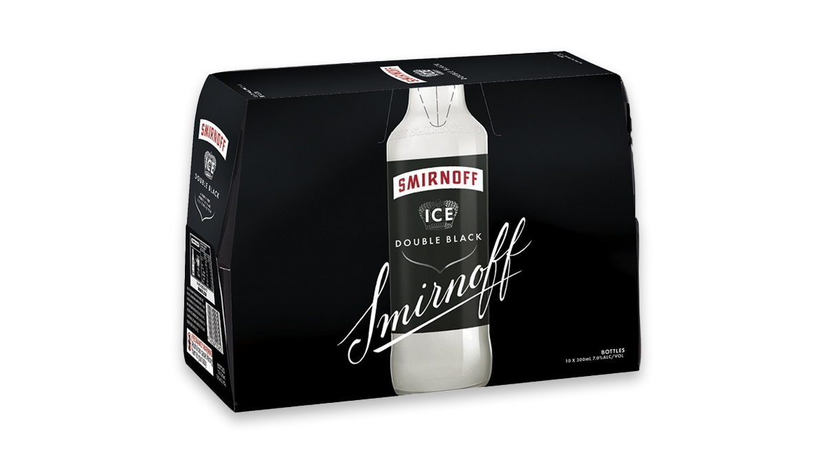 Smirnoff Ice Double Black Bottles 10x300ml | 7.0% ABV