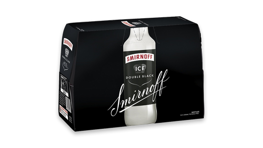 Smirnoff Ice Double Black Bottles 10x300ml | 7.0% ABV