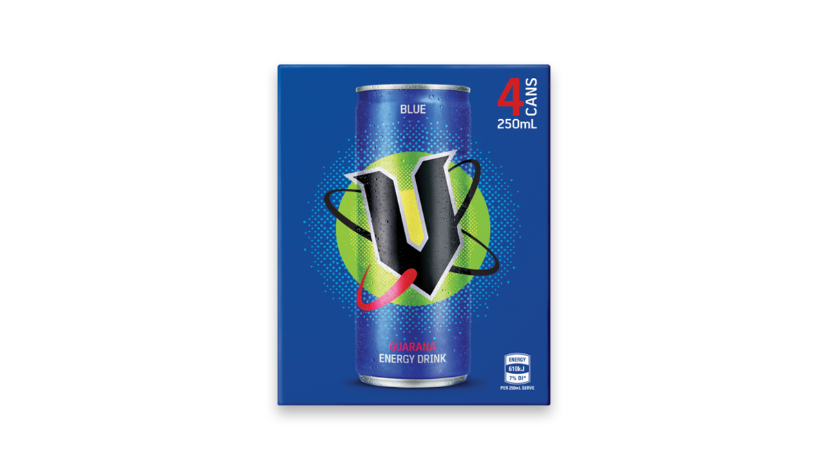 V Blue Energy Drink 4x250ml