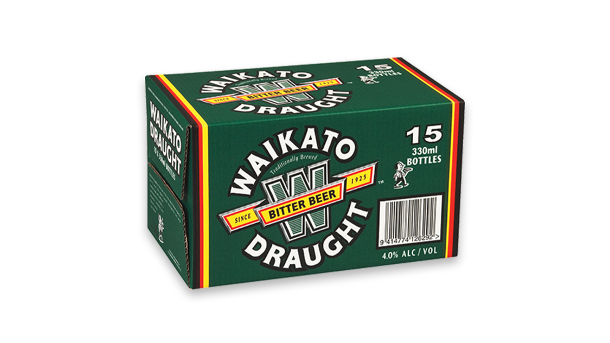 Waikato Draught Bottles 15x330ml | 4.0% ABV