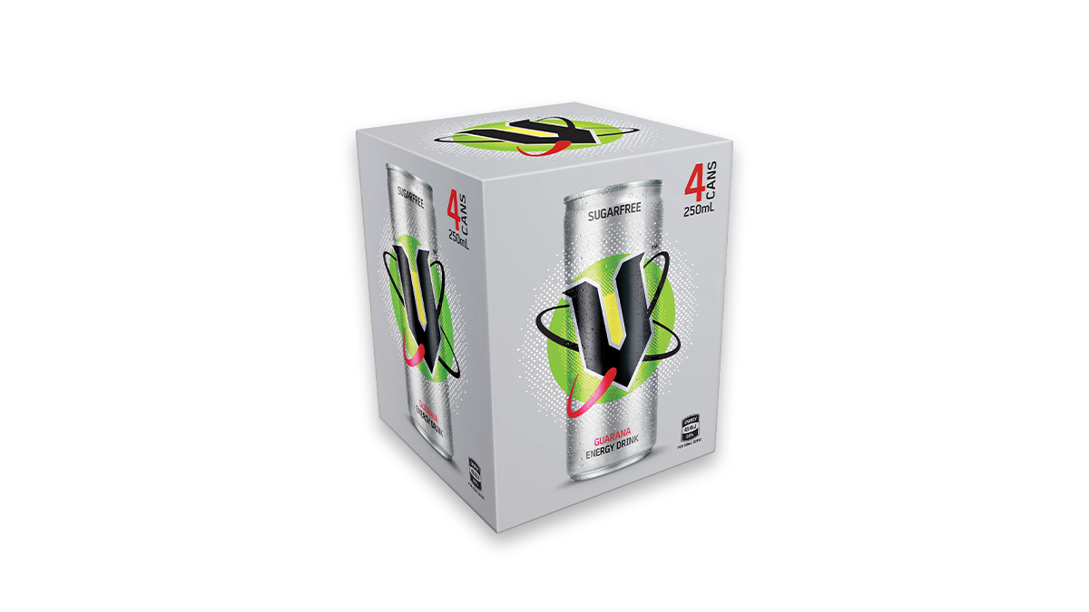 V Sugarfree Energy Drink Cans 4x250ml