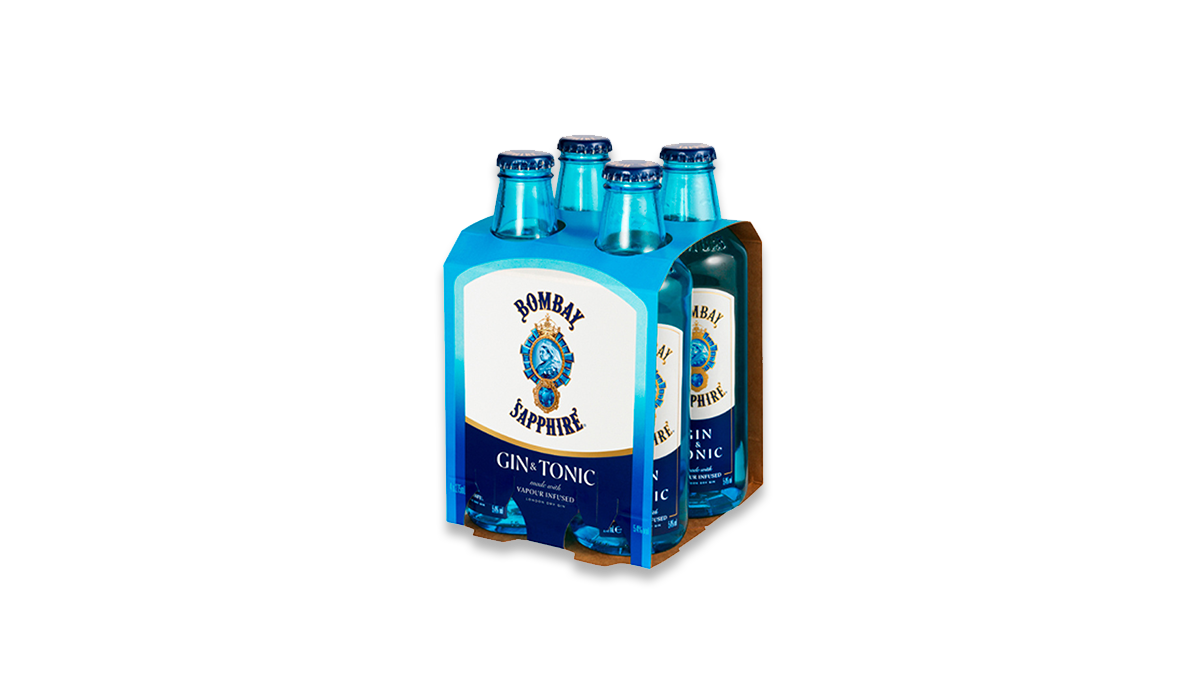 Bombay Sapphire Gin and Tonic 4x275ml | 4.0% ABV