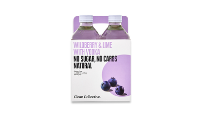 Clean Co Wildberry & Lime with Vodka Bottle 4x330ml | 5.0% ABV