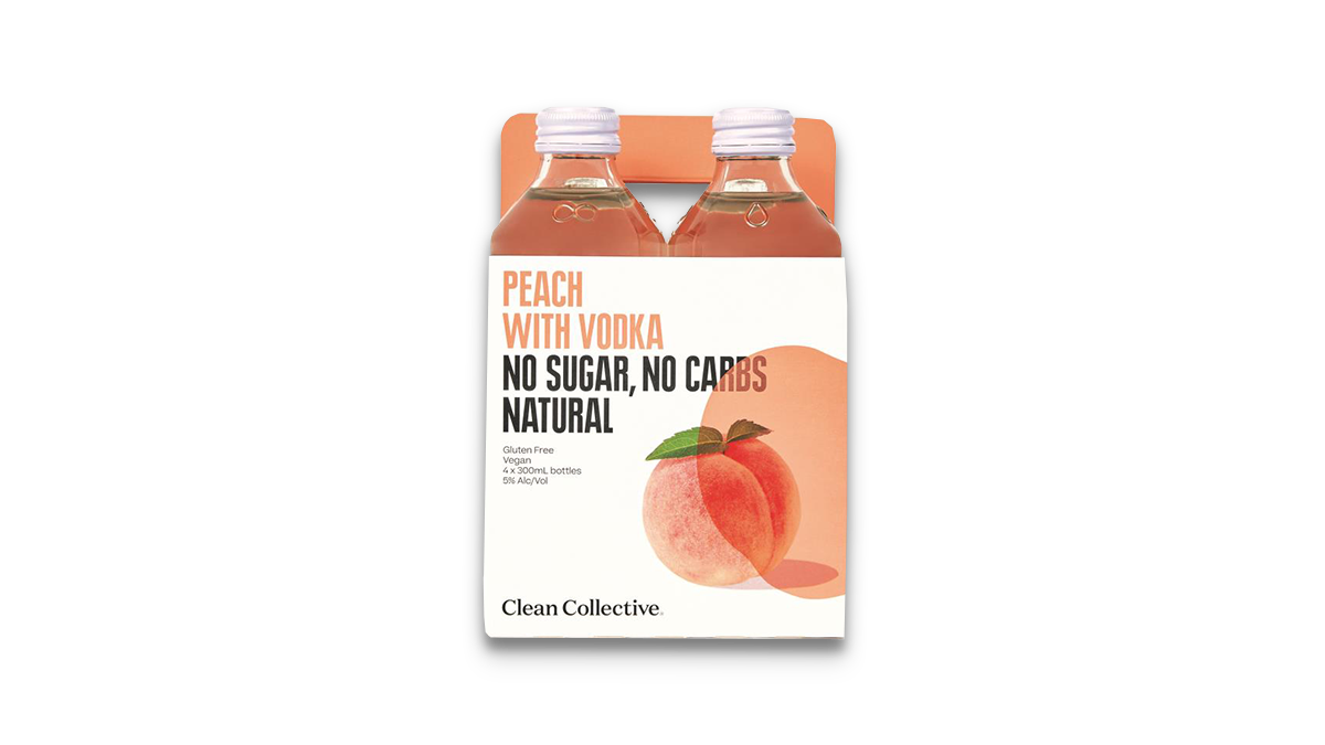 Clean Co Peach with Vodka 4x300ml | 5.0% ABV