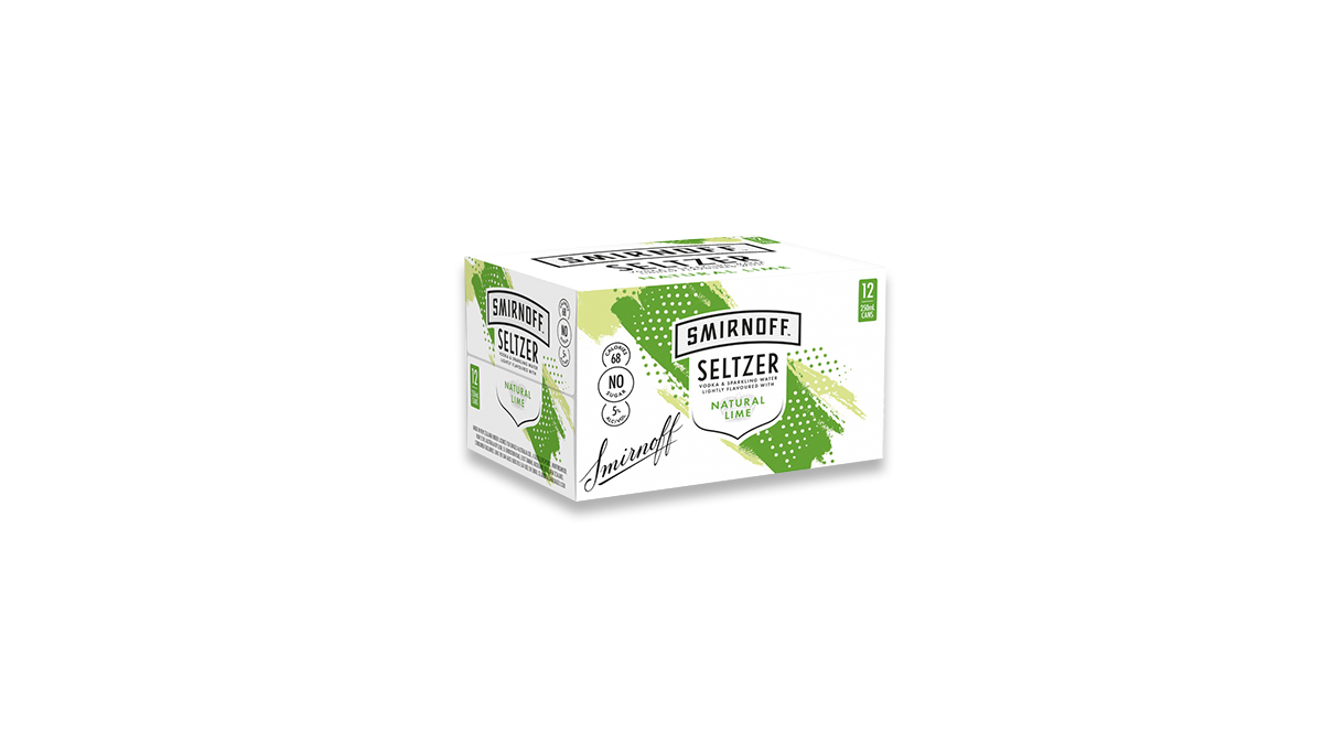 Smirnoff Seltzer Natural Lime 12x250ml | 5.0% ABV