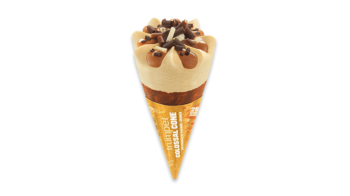 Tip Top Trumpet Colossal Cone Butterscotch Caramel Crunch Single