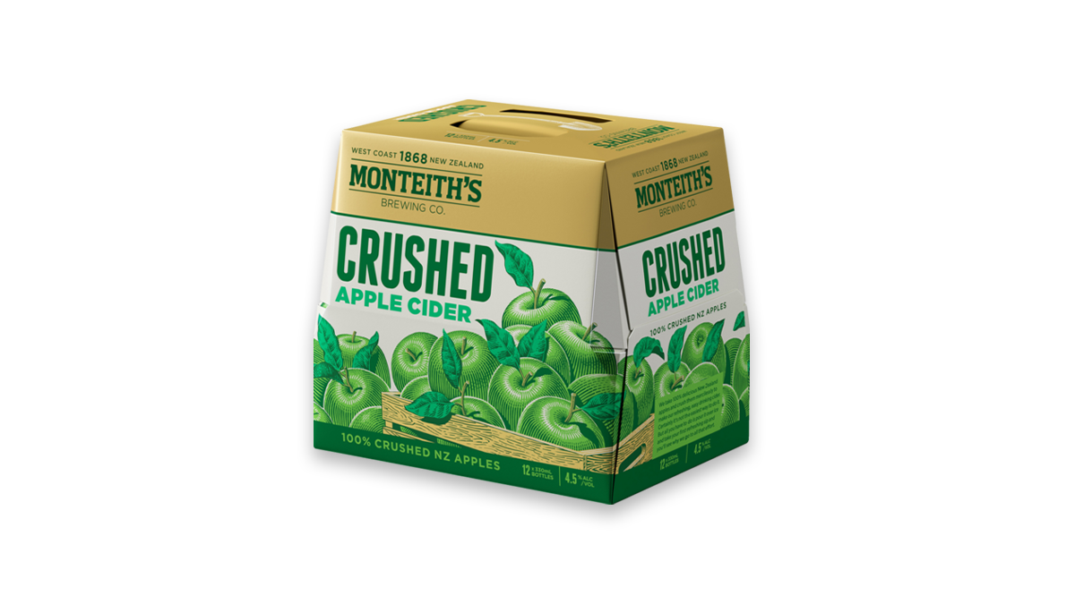 Monteiths Crushed Apple Bottles 12x330ml | 4.5% ABV