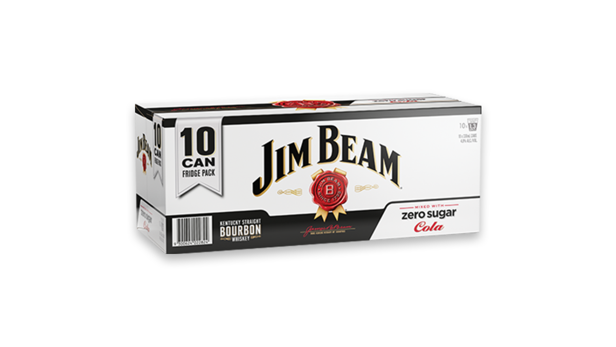 Jim Beam & Zero 10x330ml | 4.8% ABV