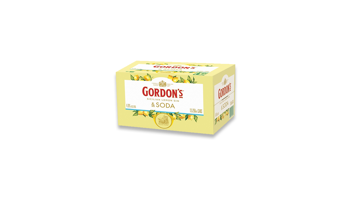 Gordons Sicilian Lemon and Tonic 12x250ml | 4.0% ABV