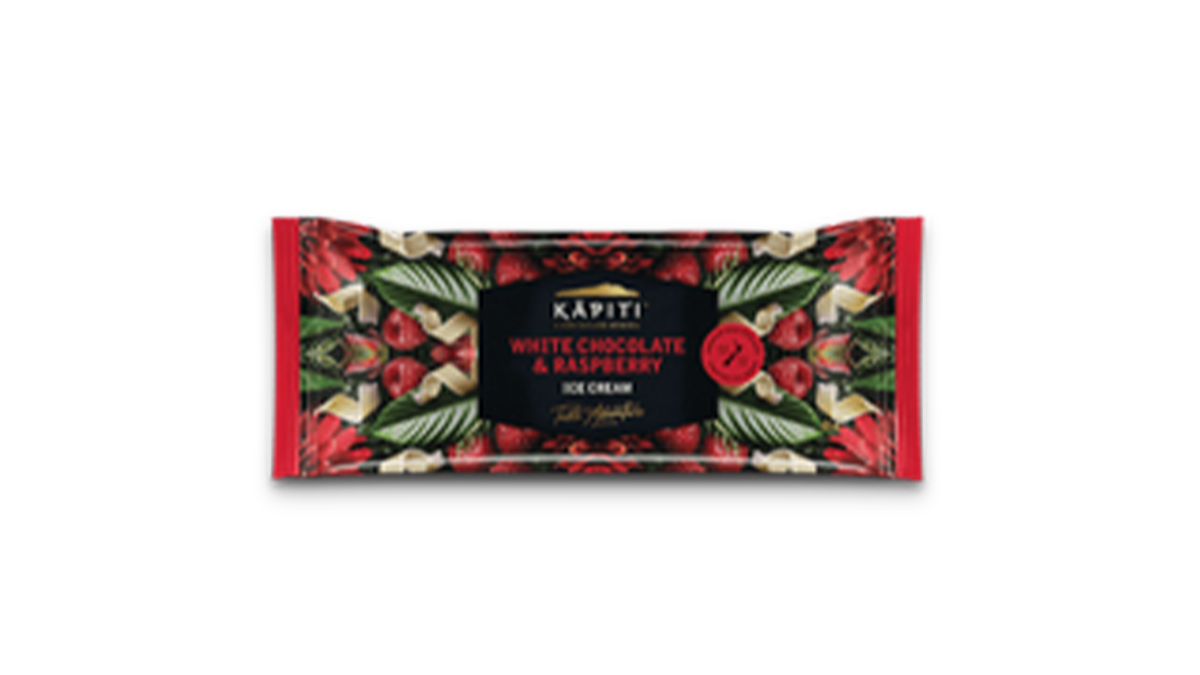 Kapiti White Chocolate & Raspberry Ice Cream Single