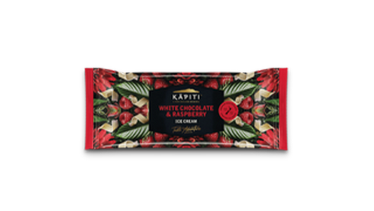 Kapiti White Chocolate & Raspberry Ice Cream Single