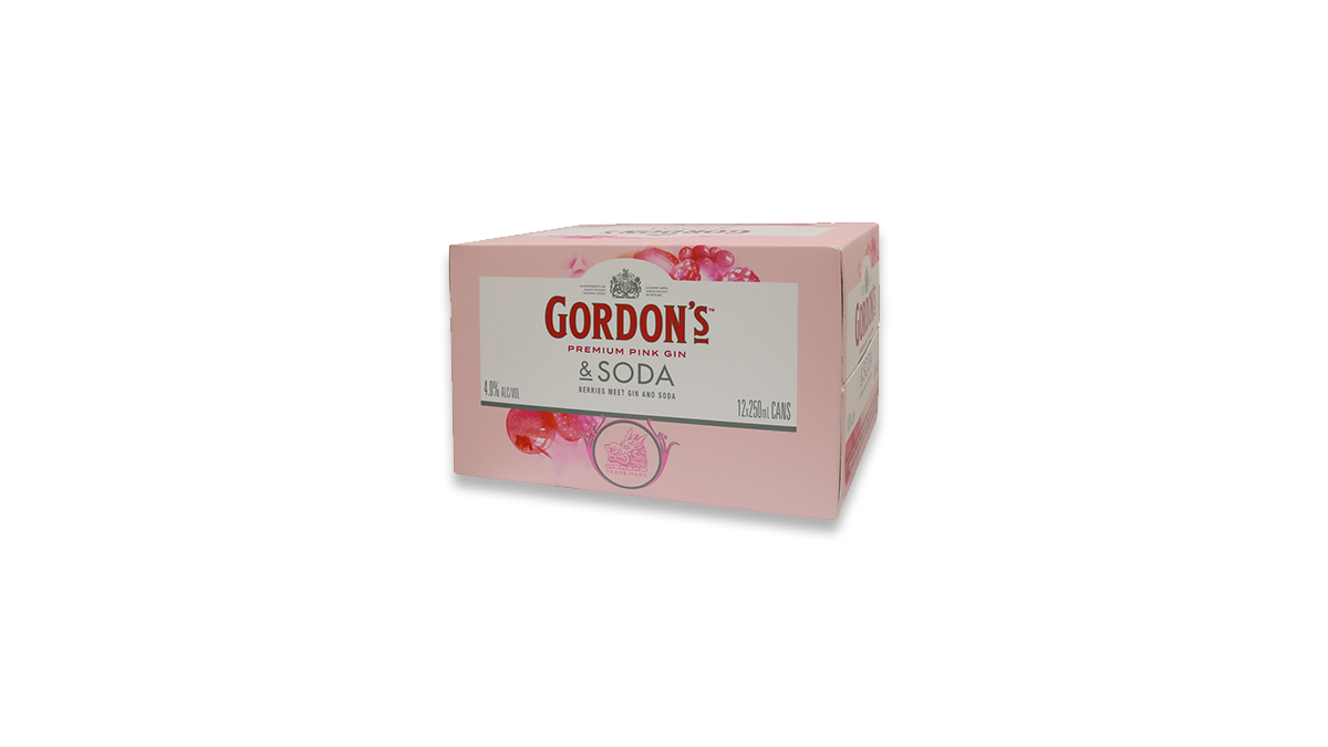 Gordon's Pink Gin & Soda 12x250ml | 4.0% ABV