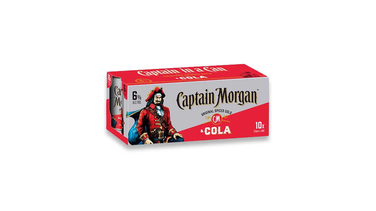 Captain Morgan Original Spiced Gold and Cola 10x375ml | 6.0% ABV