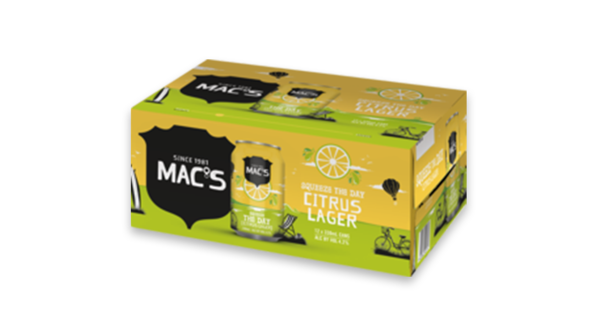 Mac's Citrus Lager Cans 12x330ml | 4.2% ABV